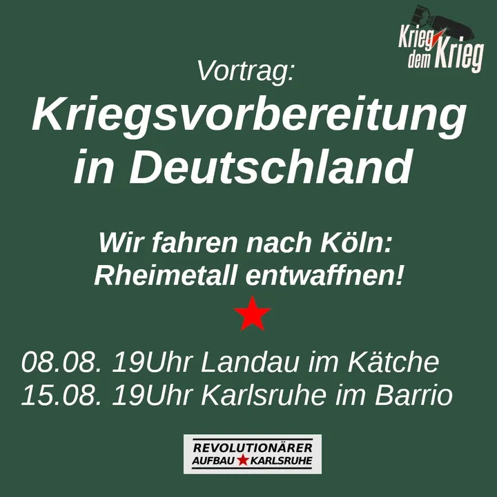 Vortrag: Kriegsvorbereitung in Deutschland