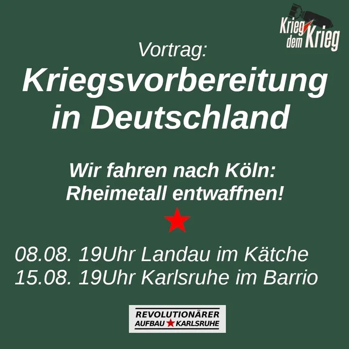 Vortrag: Kriegsvorbereitung in&nbsp;Deutschland