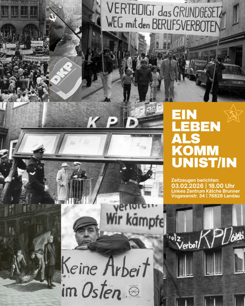 Veranstaltung: Ein Leben als Kommunist/in. Zeitzeugen berichten.