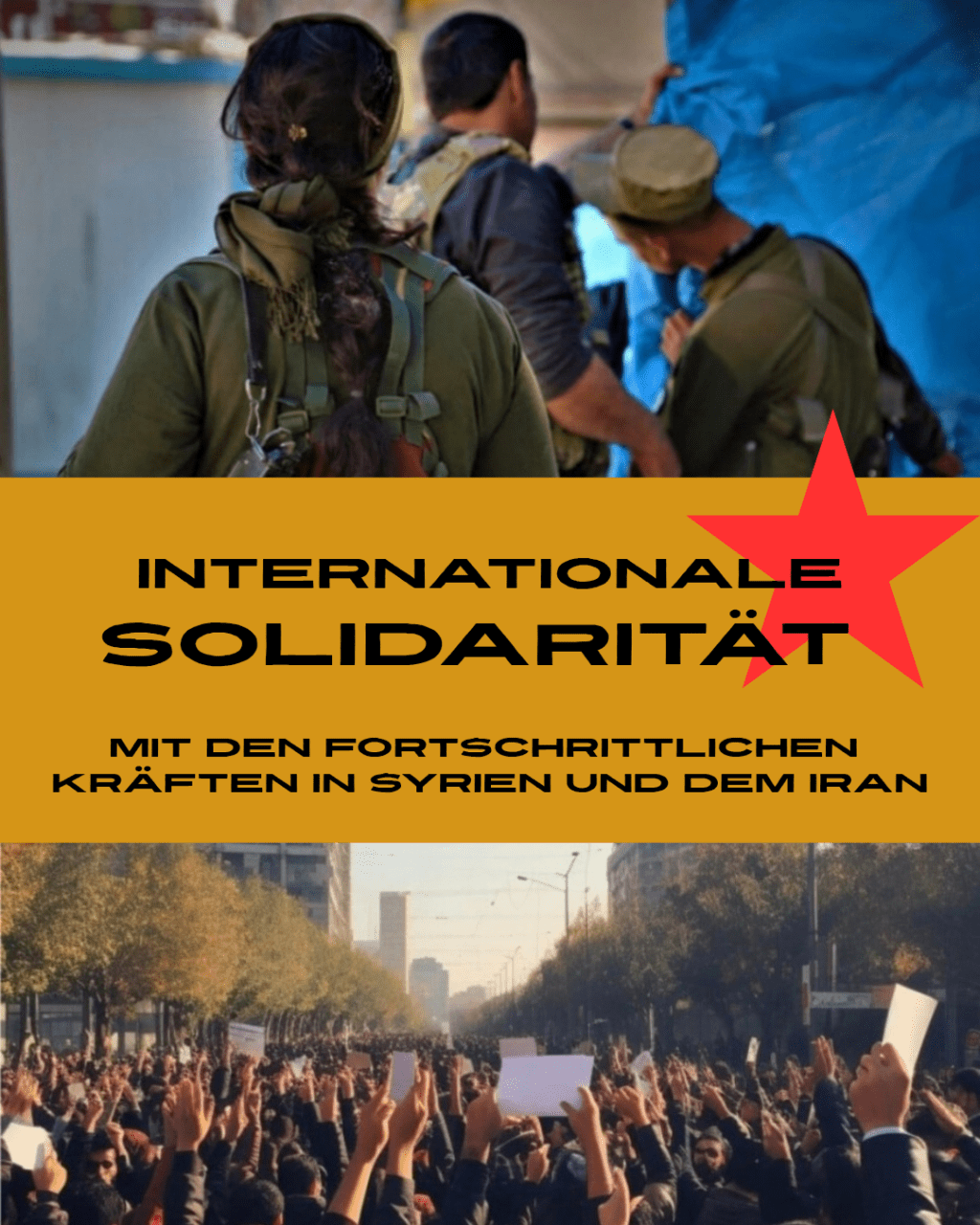 Internationale Solidarität mit den fortschrittlichen Kräften in Syrien und dem Iran