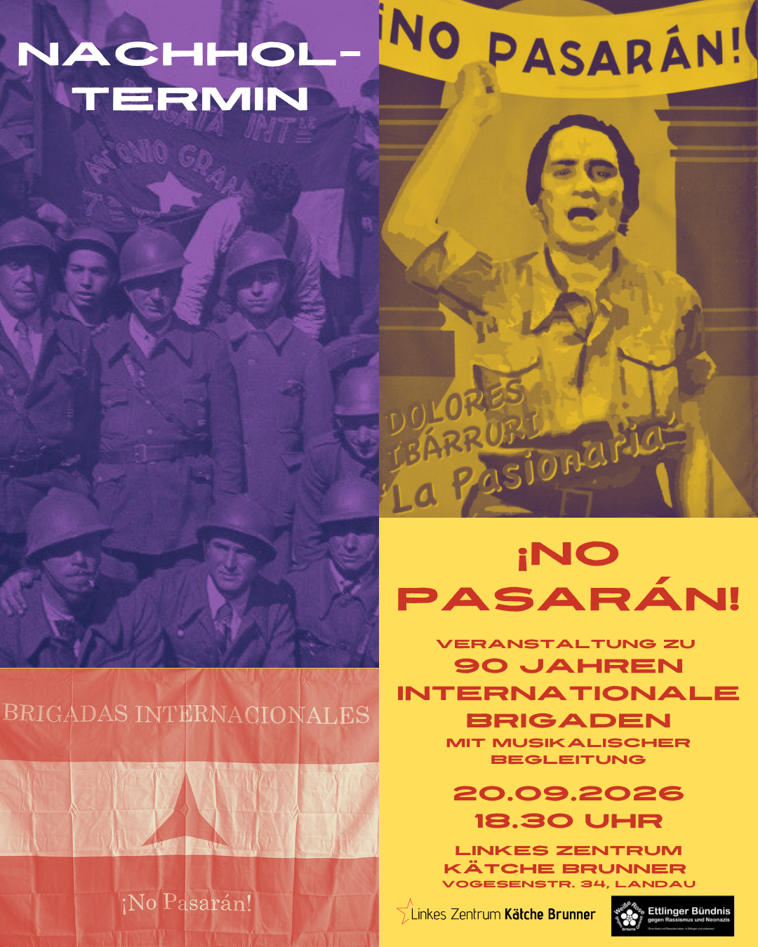 ¡ No pasaran ! – Veranstaltung zu 90 Jahren Internationale Brigaden